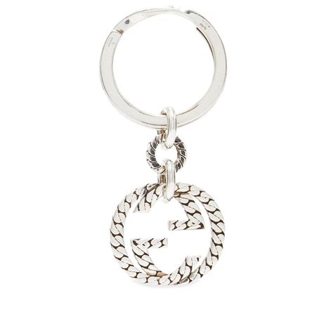 gucci key ring silver g|gucci keychain for sale.